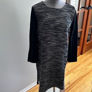 Vince Black and Gray 3/41 Sleeve Dress